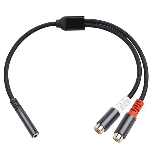 Lerpwige Phono Bis 3 5 Mm Kabel 3 5 Mm 1/8 Bis Phono 2-weibliches Kopfhöreradapter Y Splitter Stereo Musikkabel Für Tablets von Lerpwige