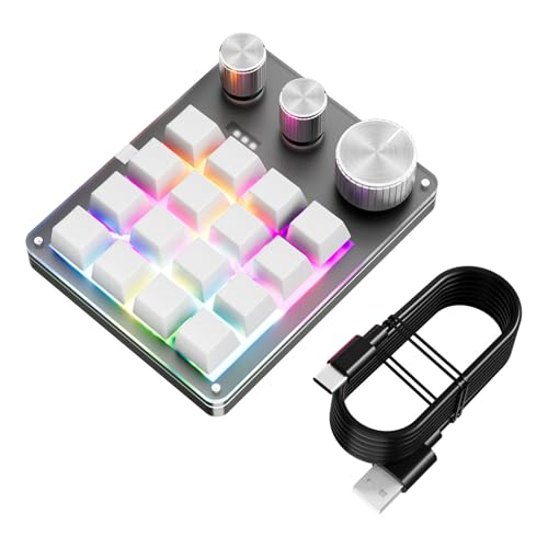 Lerpwige Programmierbares Makro Makro Tastatur USB C 16-Key 3 Knöpfe Hotswap Mechanical Design Für Spiele Und Büroanwendung Lerpwige Programmierbares Makro Makro Tastatur USB C 16-Key 3 Knöpfe Hotswap Mechanical Design Für Spiele Und Büroanwendung von Lerpwige