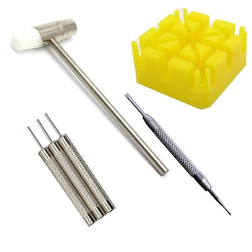 Lerpwige SmartWatch Belt Link Remover Tool Watch Band Gurthalter Mit Hammer Und Pins Stempelentfernungswerkzeugen Zur Uhr Reparatur Lerpwige SmartWatch Belt Link Remover Tool Watch Band Gurthalter Mit Hammer Und Pins Stempelentfernungswerkzeugen Zur Uhr Reparatur von Lerpwige