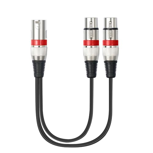 Lerpwige Splitteradapterkabel 3Pin Männlich Bis Doppelt Weibliche Kabel Kabel Mikrofonadapterkabel Für Lautsprecher von Lerpwige