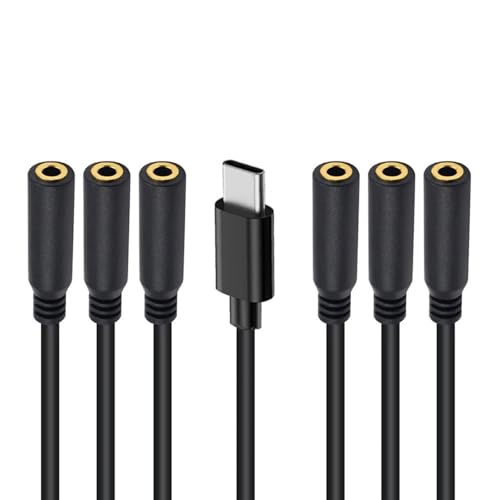 Lerpwige Typ C Bis 3 5 Mm Weiblicher Musik Sharing Splitter 6 In 1 Für Smartphones Tablets Kopfhörer Lautsprecher Überlegene Klangqualität Lerpwige Typ C Bis 3 5 Mm Weiblicher Musik Sharing Splitter 6 In 1 Für Smartphones Tablets Kopfhörer Lautsprecher Überlegene Klangqualität von Lerpwige