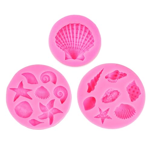 Marine Theme Kuchen Fondant Silikonform Handgefertigte Seife Formen Muschelschuhe Sternenfische Silikon Backform DIYS Handwerk von Lerpwige