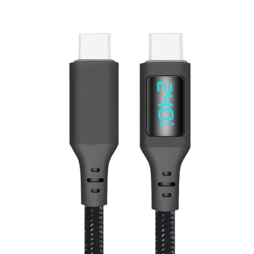 USB2.0 Typ C Kabel 480 Mbit/s 240W LED Anzeige Leistungsstarke Schnelle Lade Und Datenübertragung Geflochtenes Kabel 100/200/150 Cm von Lerpwige