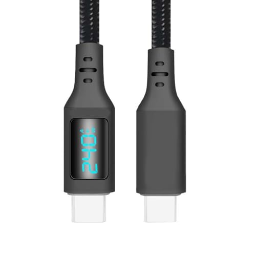 USB2.0 Typ C Kabel 480 Mbit/s 240W LED Anzeige Leistungsstarke Schnelle Lade Und Datenübertragung Geflochtenes Kabel 100/200/150 Cm von Lerpwige