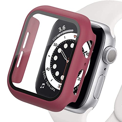 Displayschutzfolie aus Hartglas und PC, kompatibel mit Apple Watch Serie 3 42 mm, [Vollständige Abdeckung] Schutzhülle ultradünn und matt für iWatch 42 mm von Lerxiuer