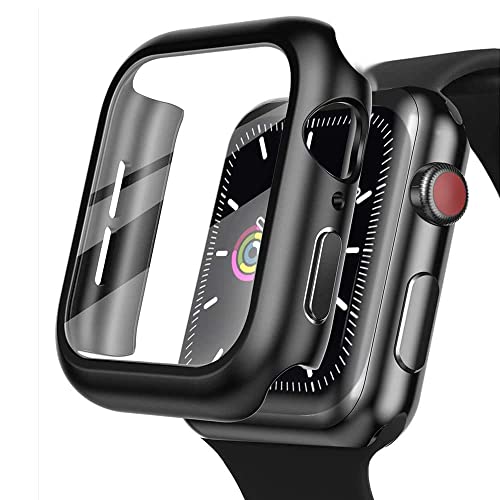 Displayschutzfolie aus Hartglas und Polycarbonat, kompatibel mit Apple Watch Serie 7, 45 mm, [Vollständige Abdeckung] Schutzhülle ultradünn und matt für iWatch 45 mm von Lerxiuer