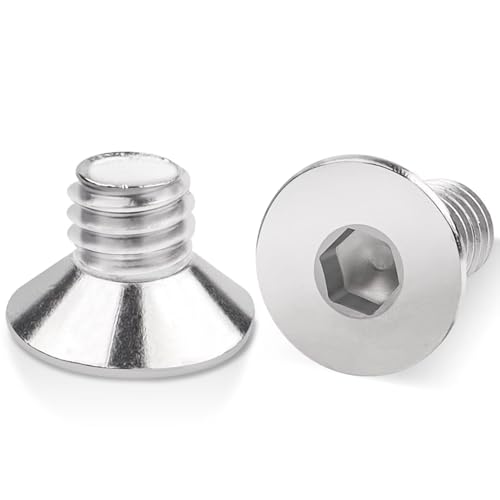100 Stück M4x10mm Senkkopfschrauben Edelstahl, Leryati Din 7991 A2 V2A Senkkopf Innensechskant Senkschrauben Genannt, Senkschraube mit Innensechskant Vollgewinde Senkkopfschrauben mit Metrischen 100 Stück M4x10mm Senkkopfschrauben Edelstahl, Leryati Din 7991 A2 V2A Senkkopf Innensechskant Senkschrauben Genannt, Senkschraube mit Innensechskant Vollgewinde Senkkopfschrauben mit Metrischen von Leryati