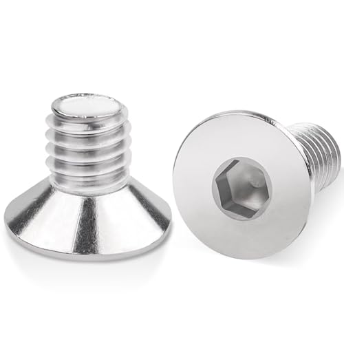 100 Stück M5x12mm Senkkopfschrauben Edelstahl, Leryati Din 7991 A2 V2A Senkkopf Innensechskant Senkschrauben Genannt, Senkschraube mit Innensechskant Vollgewinde Senkkopfschrauben mit Metrischen von Leryati