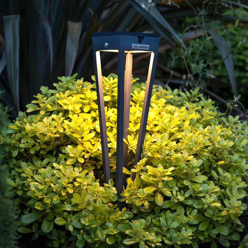 LED-Solarfackel Tinka, 52 cm hoch, grau von Les Jardins