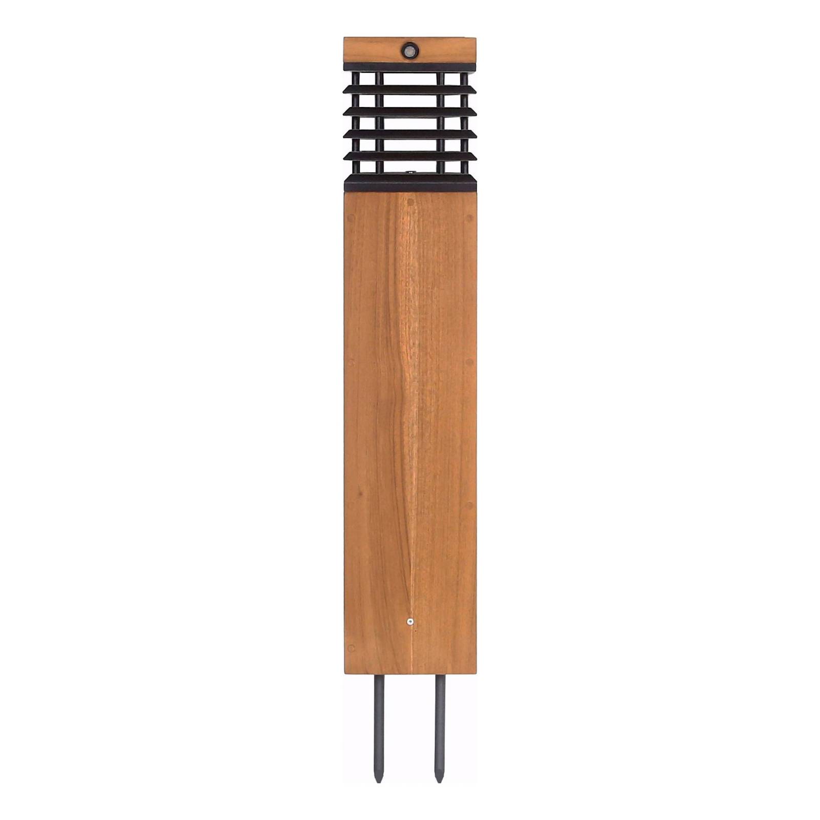 Les Jardins LED-Solarwegeleuchte Tekura, teak/grau, 75 cm Les Jardins LED-Solarwegeleuchte Tekura, teak/grau, 75 cm von Les Jardins