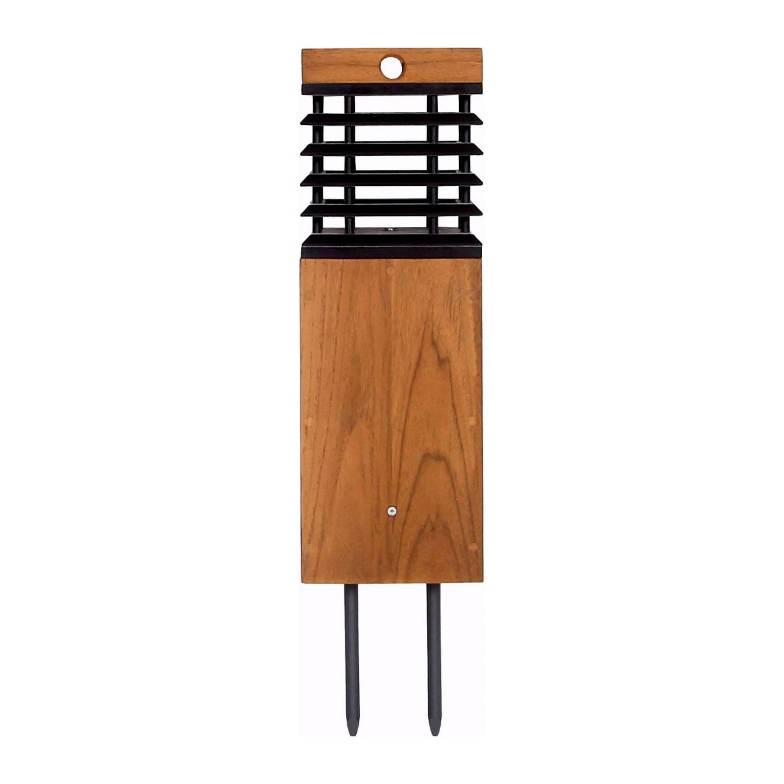 Les Jardins LED-Solarwegeleuchte Tekura, teak/grau, Spieß Les Jardins LED-Solarwegeleuchte Tekura, teak/grau, Spieß von Les Jardins