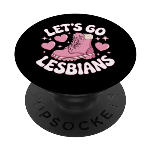 Let's Go Lesbians Subtle Lesbian Pride Month PopSockets Klebender PopGrip von Lesbian Merch & Lesbian Stuff