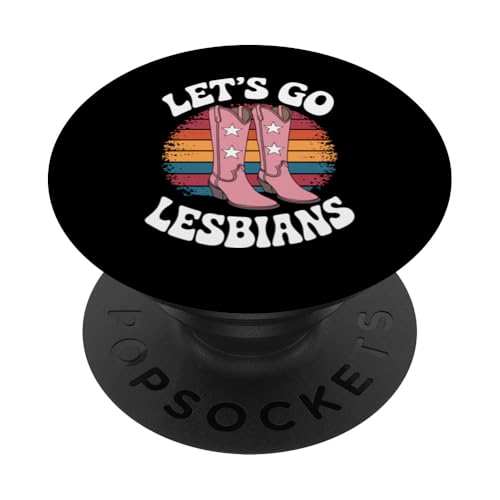 Let's Go Lesbians Subtle Lesbian Pride PopSockets Klebender PopGrip von Lesbian Merch & Lesbian Stuff