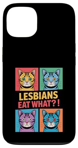 Subtle Lesbian Pride Cat Lesben Eat What Hülle für iPhone 13 von Lesbian Merch & Lesbian Stuff