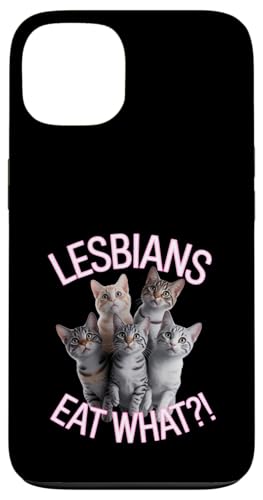 Subtle Lesbian Pride Cat Lesben Eat What Hülle für iPhone 13 von Lesbian Merch & Lesbian Stuff