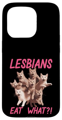 Subtle Lesbian Pride Cat Lesben Eat What Hülle für iPhone 15 Pro von Lesbian Merch & Lesbian Stuff