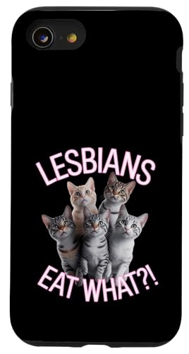 Subtle Lesbian Pride Cat Lesben Eat What Hülle für iPhone SE (2020) / 7 / 8 von Lesbian Merch & Lesbian Stuff