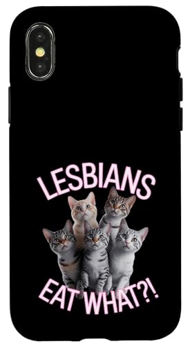 Subtle Lesbian Pride Cat Lesben Eat What Hülle für iPhone X/XS Subtle Lesbian Pride Cat Lesben Eat What Hülle für iPhone X/XS von Lesbian Merch & Lesbian Stuff