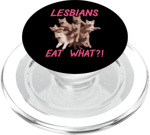 Subtle Lesbian Pride Cat Lesben Eat What PopSockets PopGrip für MagSafe von Lesbian Merch & Lesbian Stuff