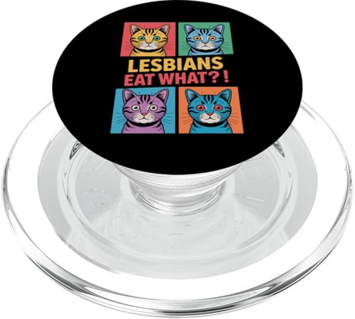Subtle Lesbian Pride Cat Lesben Eat What PopSockets PopGrip für MagSafe von Lesbian Merch & Lesbian Stuff