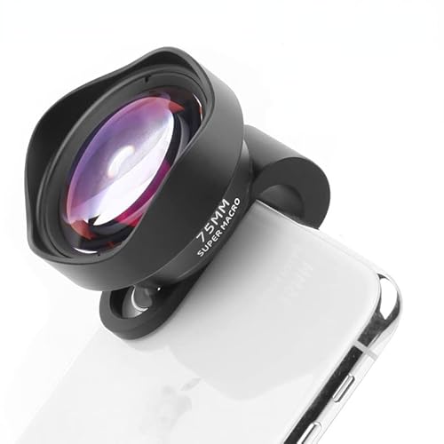 Professionelles Handy-Kameraobjektiv, 75 mm, Makro-Objektiv, HD-DSLR-Effekt, Clip-on für iPhone 12 11 Pro Max Samsung S20 Plus Huawei Xiaomi von Leshareselect