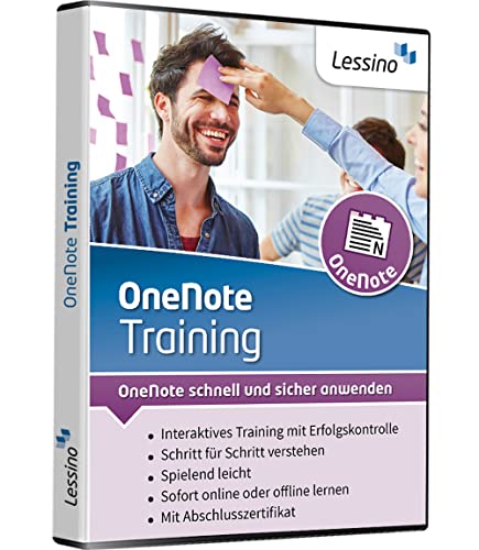 OneNote Training | Schritt für Schritt OneNote lernen | Perfekt für Studenten, Lehrer, Privat und Beruf | Online-Kurs + DVD [1 Nutzer-Lizenz] von Lessino