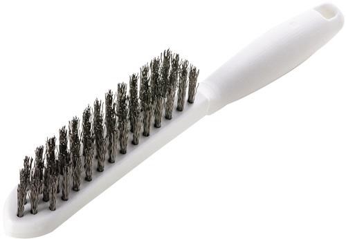 Lessmann Drahtbürste L.285mm 0,35mm VA-Stahldraht gewellt 4-reihig 185441 von Lessmann