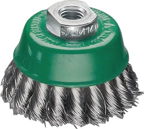 Lessmann Topfbürste D.65mm M14 Drahtstärke 0,5mm VA 12500min-¹ 482817 von Lessmann