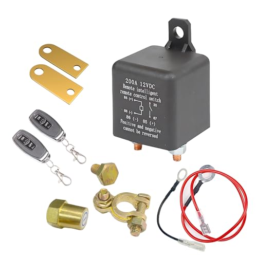 Auto Batterie Trennschalter Auto12V 200A, Auto-Kill-Schalter Batterie Trennschalter, Auto Trennschaltermit Zwei Kabellosen Fernbedienungs, Batterie Kill Switch für RV, ATV, LKW, Boot Auto Batterie Trennschalter Auto12V 200A, Auto-Kill-Schalter Batterie Trennschalter, Auto Trennschaltermit Zwei Kabellosen Fernbedienungs, Batterie Kill Switch für RV, ATV, LKW, Boot von Lethiemta