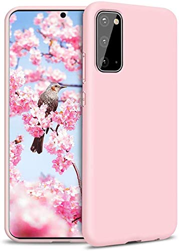 Leton-IT Hülle für Samsung Galaxy A02S, Handyhülle für Samsung A02S 5g Flüssiges Silikon mit Weicher Mikrofaser Stoff Futter Ultra Slim TPU Gel Schutzhülle Cover Case Pink von Leton-IT