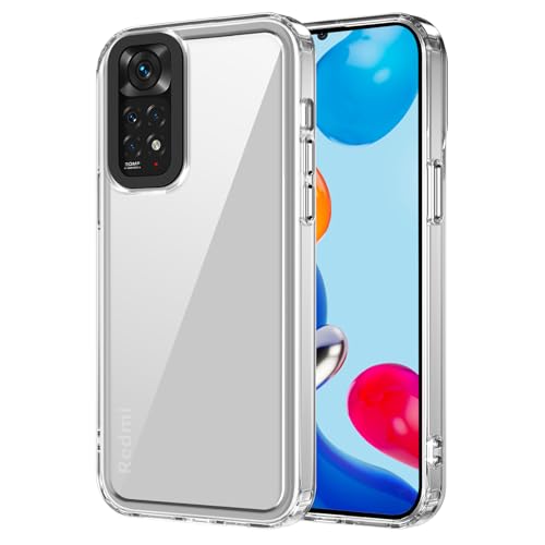 Leton Hülle für Redmi Note 11 pro Klar Crystal Clear PC Handyhülle Kratzfest Anti-Gelb Redmi Note 11 pro Militärischer Stoßfest Transparent Schutzhülle Durchsichtige Bumper Case Klar von Leton