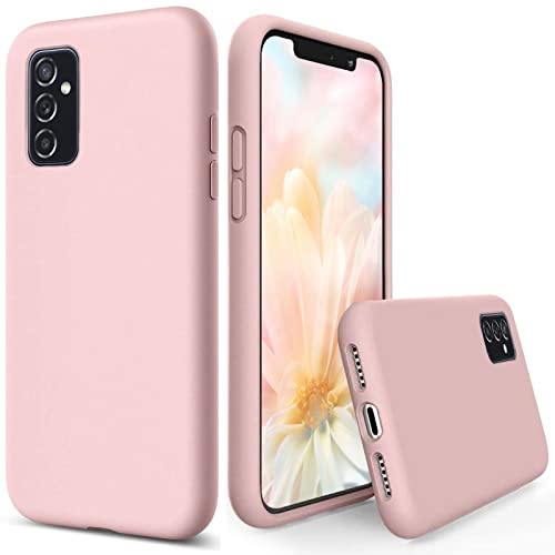 Leton Hülle für Samsung Galaxy A13 5g, Handyhülle für Samsung Galaxy A13 5g Flüssiges Silikon mit Weicher Mikrofaser Stoff Futter Slim TPU Schutzhülle Case Pink von Leton