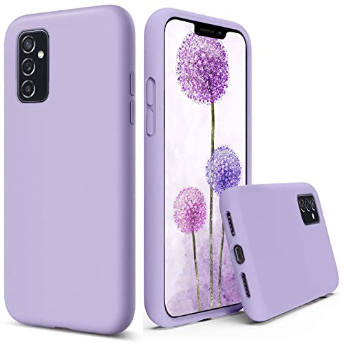 Leton Hülle für Samsung Galaxy A14 5G/4G, Handyhülle für Samsung Galaxy A14 5G/4G Flüssiges Silikon mit Weicher Mikrofaser Stoff Futter Slim TPU Schutzhülle Case Lila von Leton