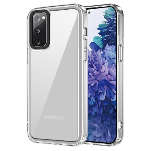 Leton Hülle für Samsung Galaxy S20FE Klar Crystal Clear PC Handyhülle Kratzfest Anti-Gelb Samsung Galaxy S20FE Militärischer Stoßfest Transparent Schutzhülle Durchsichtige Bumper Case Klar von Leton