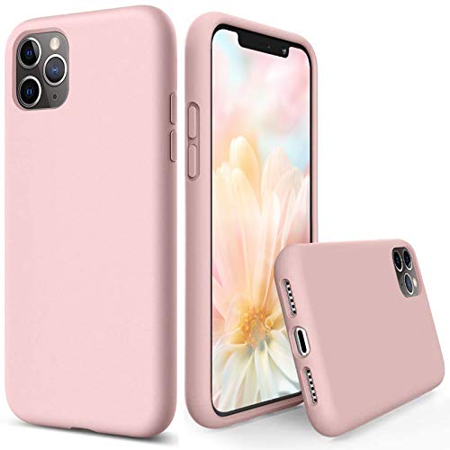 Leton Hülle für iPhone 14 pro, Handyhülle für iPhone 14 pro Flüssiges Silikon mit Weicher Mikrofaser Stoff Futter Slim TPU Schutzhülle Case Pink von Leton