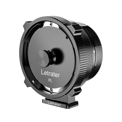 Letrater PL-EOS R Objektivadapter für PL Objektiv Konvertierung zu Canon RF Kameras, z.B. EOS R, RF, R5, R6, C70, Komodo Kameras, matt schwarz von Letrater