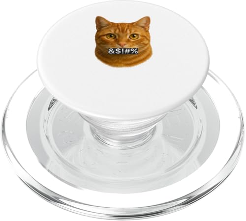 Censored Orange Cat Humor Expression Ästhetisches Druckdesign PopSockets PopGrip für MagSafe von LetterTrunk