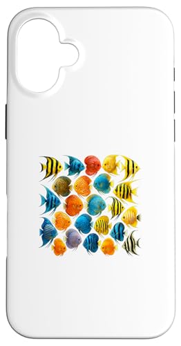 Diskus Angelfish Collage Tropical Aquariumcore Art Design Hülle für iPhone 16 Plus Diskus Angelfish Collage Tropical Aquariumcore Art Design Hülle für iPhone 16 Plus von LetterTrunk