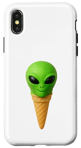 Lustige Alien-Eistüte Süßes Sci-Fi-Dessert Hülle für iPhone X/XS von LetterTrunk