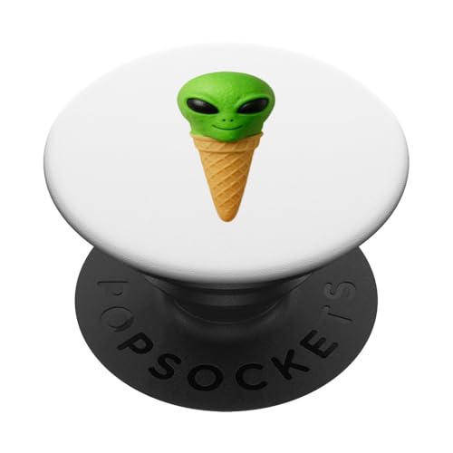 Lustige Alien-Eistüte Süßes Sci-Fi-Dessert PopSockets Klebender PopGrip Lustige Alien-Eistüte Süßes Sci-Fi-Dessert PopSockets Klebender PopGrip von LetterTrunk