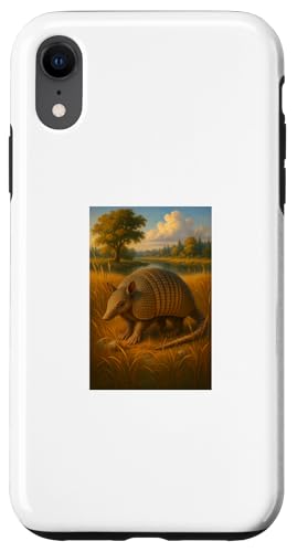 Prairie Wildlife Realistisches Gürteltier Natur Kunst Design Hülle für iPhone XR von LetterTrunk