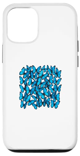 Schwarm von blauen Morphos Schmetterlingen Art Designs Hülle für iPhone 12/12 Pro von LetterTrunk