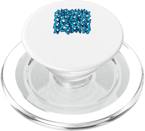 Schwarm von blauen Morphos Schmetterlingen Art Designs PopSockets PopGrip für MagSafe Schwarm von blauen Morphos Schmetterlingen Art Designs PopSockets PopGrip für MagSafe von LetterTrunk