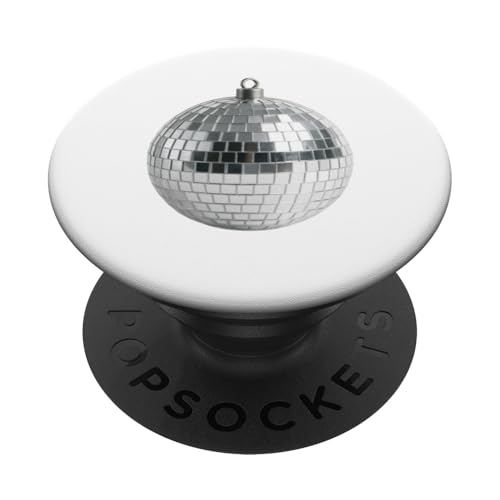 Silber Discokugel - Retro Minimal Dancecore Ästhetisches Design PopSockets Klebender PopGrip Silber Discokugel - Retro Minimal Dancecore Ästhetisches Design PopSockets Klebender PopGrip von LetterTrunk