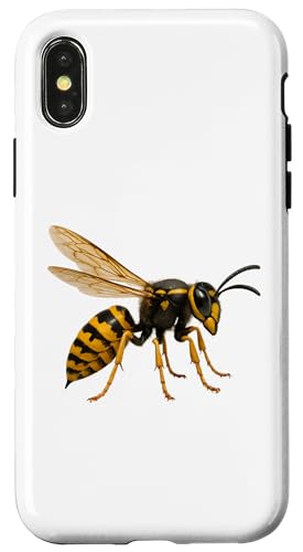 Wespen-Nahaufnahme – Hyperreal Insectcore Minimalistisches Kunstdesign Hülle für iPhone X/XS von LetterTrunk