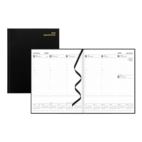 LETTS Principal Quarto, Wochenplaner mit stündlichen Terminen, perfekte Bindung, Hardcover, Englisch, Schwarz LETTS Principal Quarto, Wochenplaner mit stündlichen Terminen, perfekte Bindung, Hardcover, Englisch, Schwarz von Letts of London