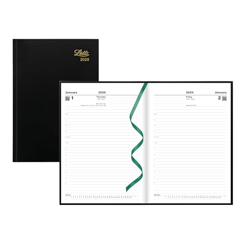 LETTS Standard A5 Tagesplaner - Untimed, perfekte Bindung, Hardcover in Lederoptik, Englisch, Schwarz LETTS Standard A5 Tagesplaner - Untimed, perfekte Bindung, Hardcover in Lederoptik, Englisch, Schwarz von Letts of London