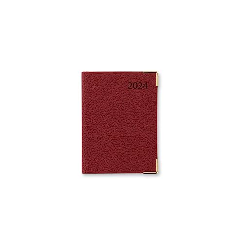 Letts Connoisseur Mini Pocket Wochenplaner 2024, rot von Letts of London