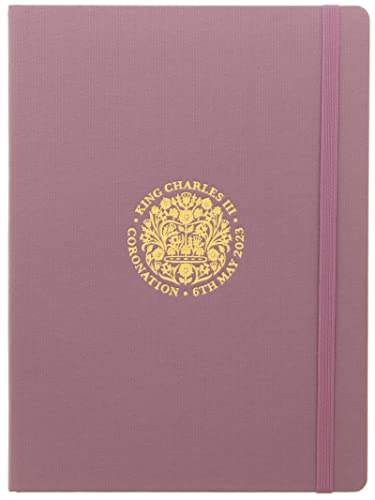 Letts King Charles Coronation Notizbuch, Flieder von Letts of London