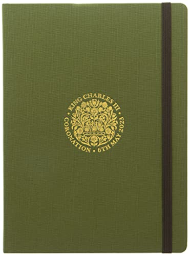 Letts King Charles Coronation Notizbuch, Grün von Letts of London